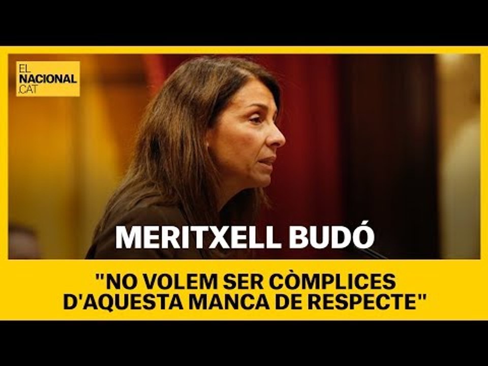 Budó: "La meva intervenció serà breu perquè no volem ser còmplices d'aquesta manca de respecte"
