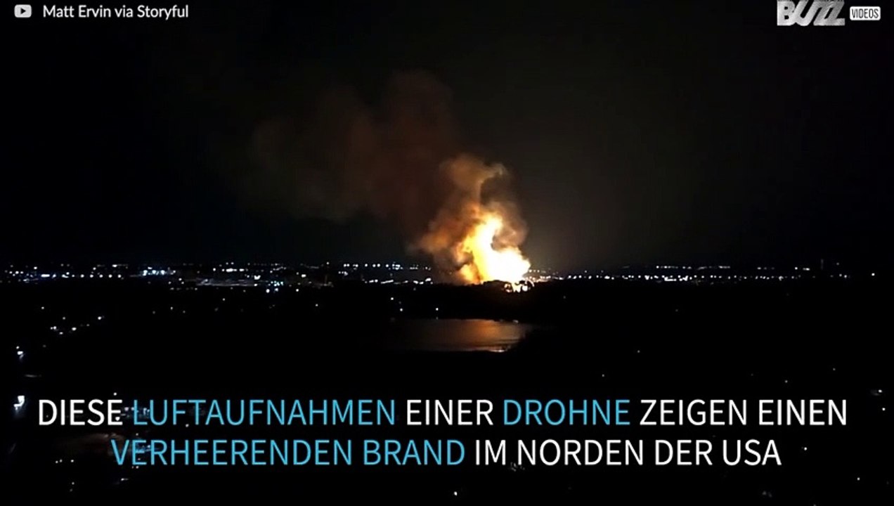 Luftaufnahmen eines verheerenden Brandes in den USA