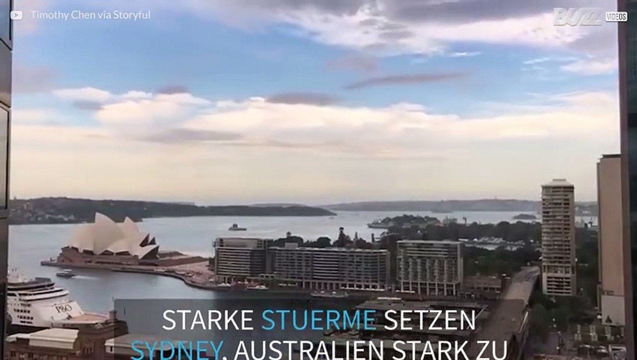 Zeitraffer-Video zeigt krassen Sturm über Sydney