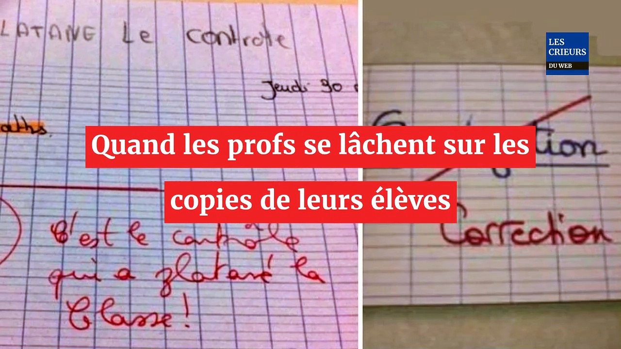 Quand les profs se lâchent sur les copies de leurs élèves