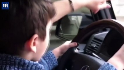 Boy racer Shocking video of child driving car at speed