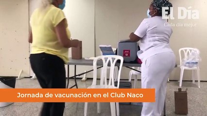 Así va la jornada de vacunación contra coronavirus en el Club Naco