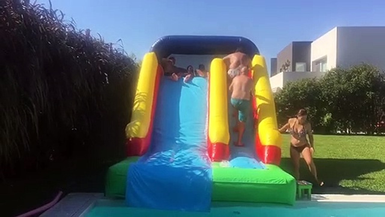 Inflatable Slide Tips to the Side