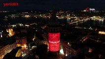 Bakanlıktan İstiklal Marşı’nın 100. yılına özel Galata Kulesi’nde video mapping gösterisi
