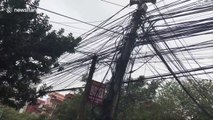 Les lignes électriques au Vietnam c'est pire que des toiles d'araignée
