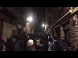 Marxa dels antifeixistes per Sarrià després de plantar cara els ultres a la plaça d'Artós