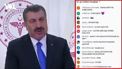 Bakan Koca konuşurken canlı yayında "Oy moy yok" mesajları!