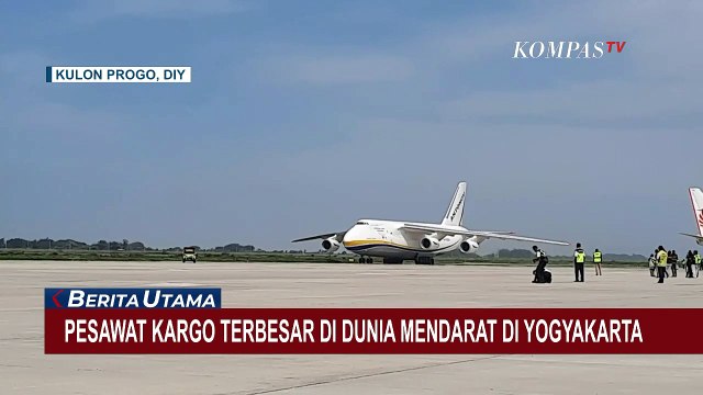 Raksasa! Pesawat Kargo Antonov Mendarat di Yogyakarta