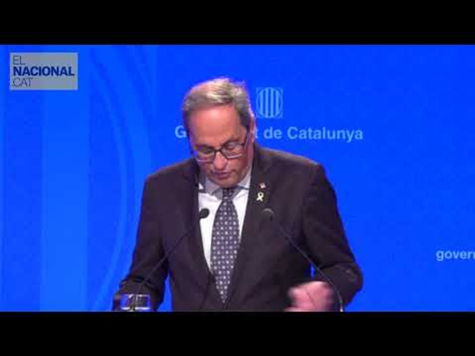 Torra anuncia investigacions per analitzar les protestes i l'actuació dels Mossos