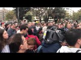 Concentració de periodistes a la plaça Catalunya en contra de les agressions patides