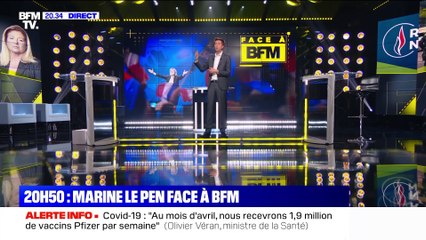 Marine Le Pen "Face à BFM" à 20h50 - 11/03