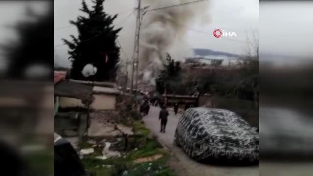 Son dakika haber! Suriyeli ailenin kaldığı gecekonduda tüp patladı, yangın çıktı