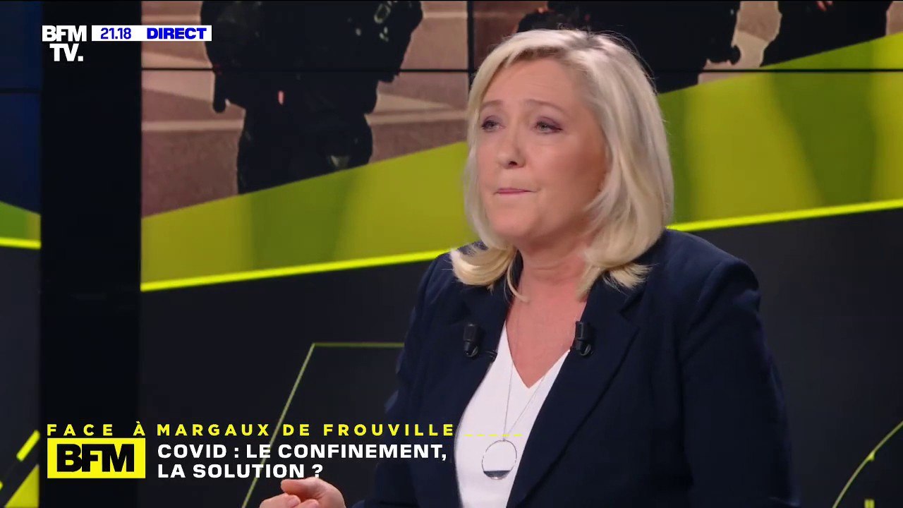 Marine Le Pen: "Laisser les cinémas fermés tout en permettant aux gens d'être assis côte-à-côte dans des avions, ça me parait absurde, incohérent et arbitraire"