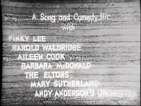 PINKY LEE. Dental Follies, 1937 Comedy short from Educational Films.