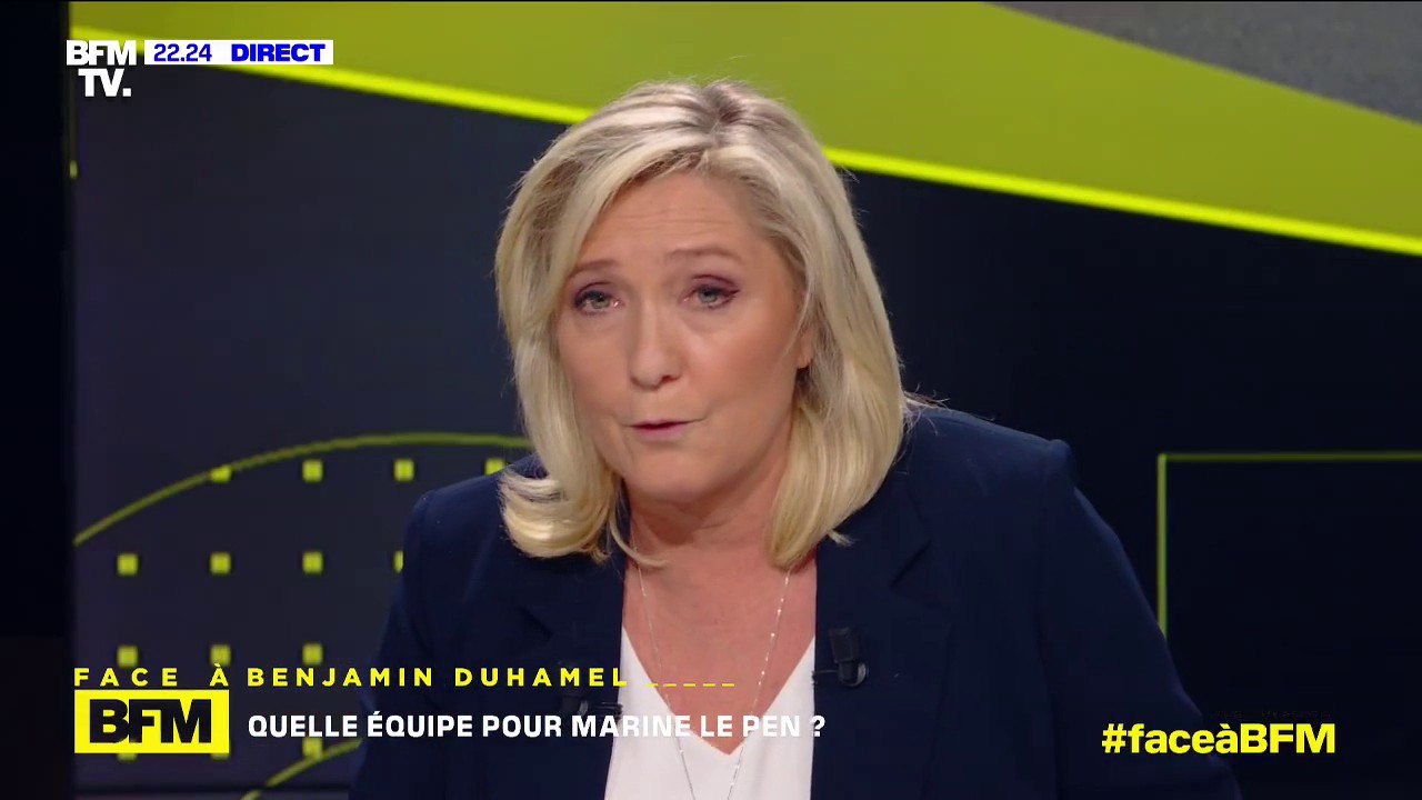 Marine Le Pen: "Je souhaite faire un gouvernement d'union nationale"
