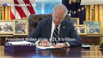 Biden signs $1.9 trillion US stimulus package into law