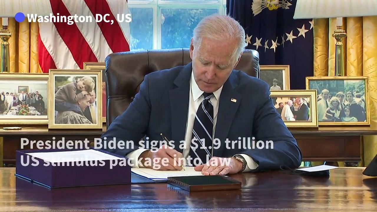 Biden signs $1.9 trillion US stimulus package i...