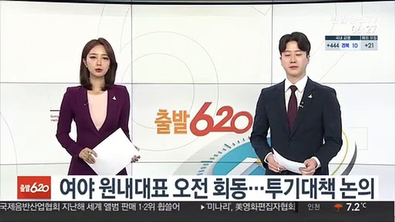 여야 원내대표 오전 회동…투기대책 논의