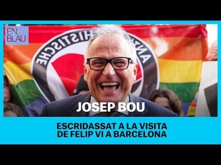 Josep Bou (PP) escridassat per antimonàrquics a la visita del rei Felip VI
