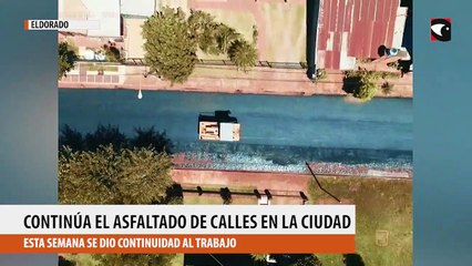 Eldorado: continúa el asfaltado de calles en la ciudad