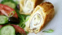 رولات الدجاج المحشية ( أحلى من الكوردون بلو) _ stuffed chicken rolls