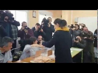 La portaveu de Podemos Irene Montero vota a les eleccions generals del 10N