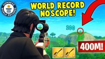 WORLD RECORD NOSCOPE 400M! (Fortnite FAILS & WINS #4)