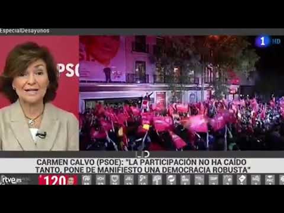 Carmen Calvo (PSOE): "Nosotros no hemos convocado estas elecciones, convocamos las de abril"