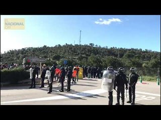 Nou tall a l'N-II a la Jonquera: Guàrdia Civil i Policia Nacional se sumen al desallotjament