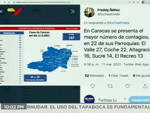Balance COVID-19 11MAR2021 | Venezuela registra 479 casos comunitarios, 2 importados y un total de 136.269 pacientes recuperados