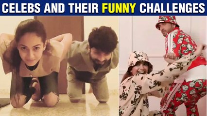 Deepika- Ranveer, Shahid- Mira | Stars Take Up Challenges | Funny Videos Viral