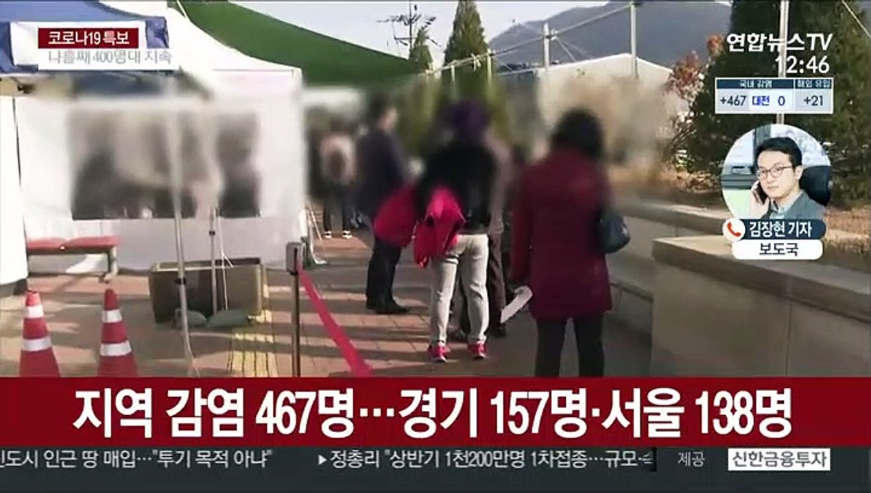 나흘째 400명대 확진…현행 거리두기 2주 더 유지