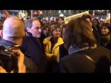 Arribada del president Torra a la manifestació davant de la seu de la UE
