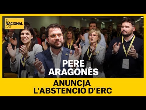 Pere Aragonès anuncia que ERC s'abstindrà en la investidura de Pedro Sánchez