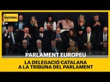 PARLAMENT EUROPEU | La delegació catalana a la tribuna del Parlament Europeu