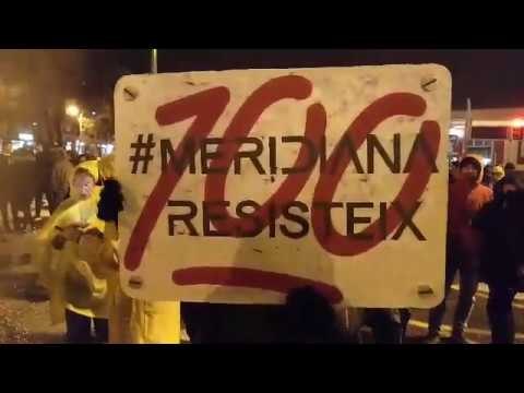 Fita insòlita a l'avinguda Meridiana: arriben als 100 talls