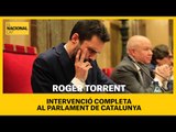 PARLAMENT DE CATALUNYA | Intervenció completa de Roger Torrent