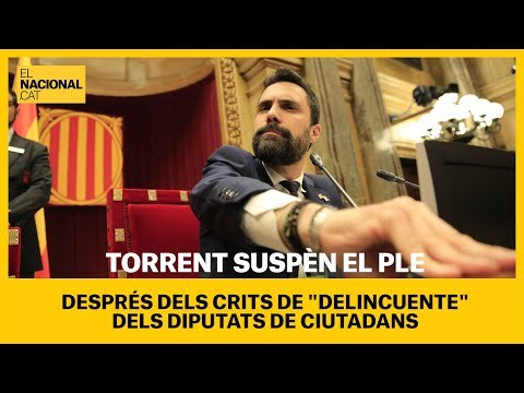 PARLAMENT DE CATALUNYA | Torrent suspèn el ple després dels crits de Delincuente de Ciutadans