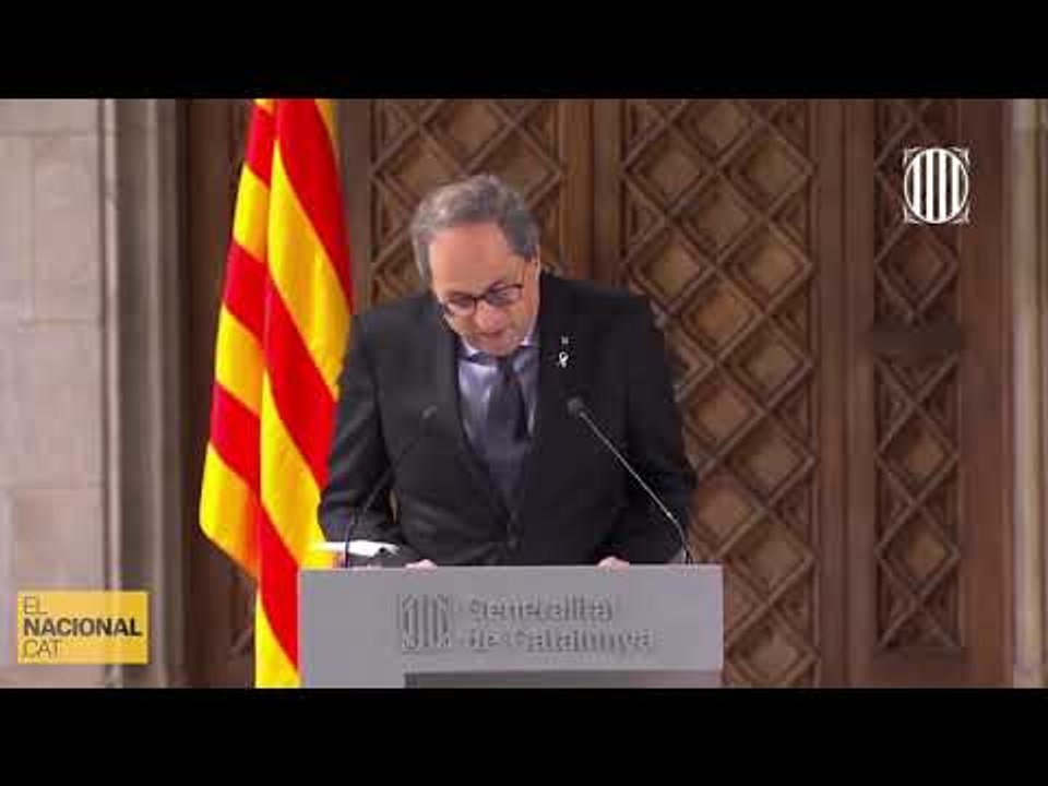 Declaració completa de Quim Torra
