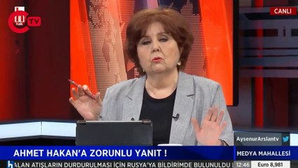 Ayşenur Arslan yanıt verdi: Ahmet Hakan okumaz, izlemez. Birileri ona bir not verir