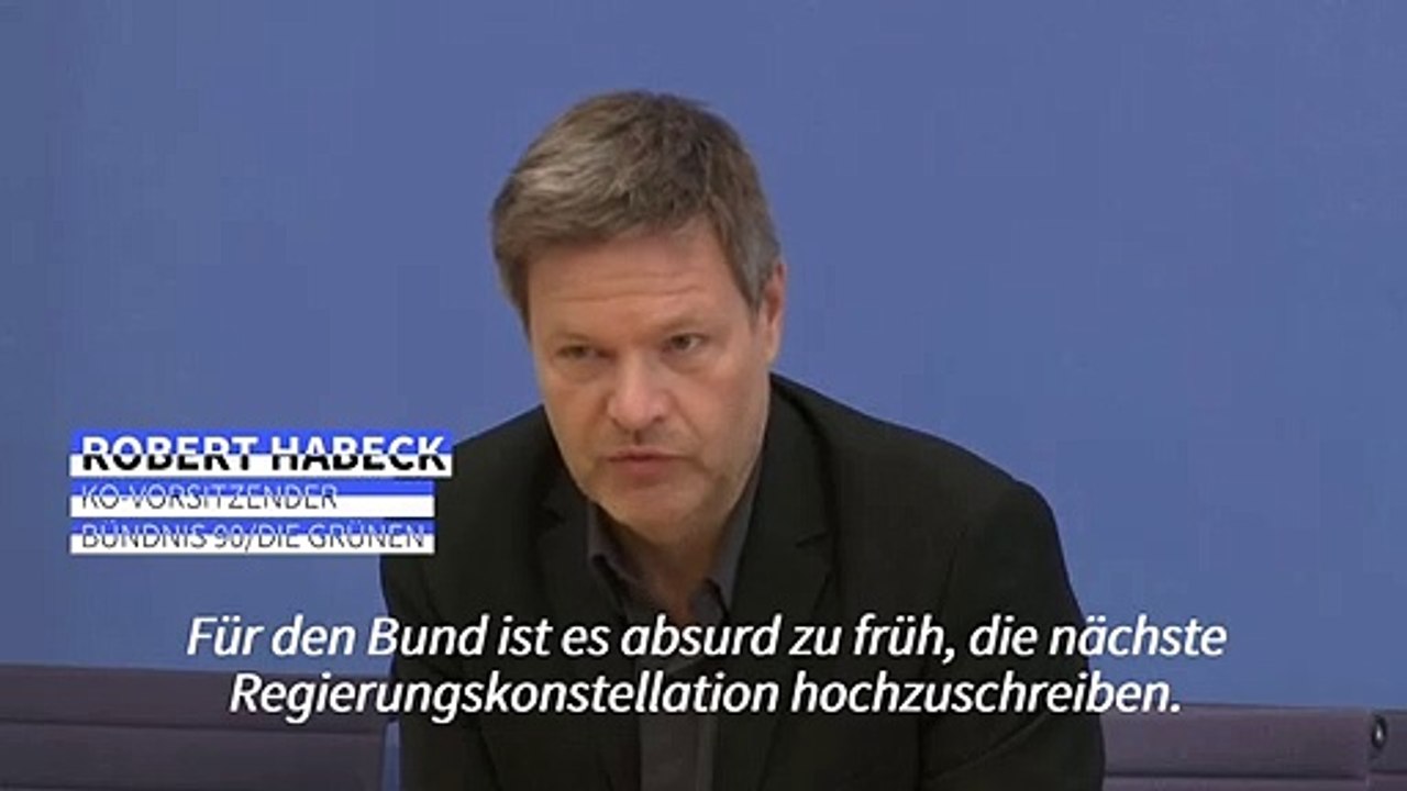Habeck: Koalitionen auf Bundesebene 'völlig offen'