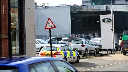 Reports of a burglary at Guy Salmon Landrover on Savile Street in Sheffield.