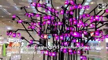 Royole’s RoTree fully flexible display tree at Shenzhen airport