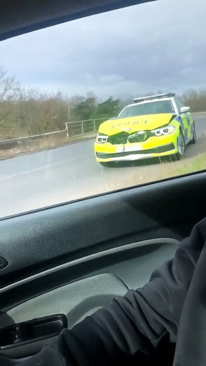 Aftermath of road collision in Doncaster