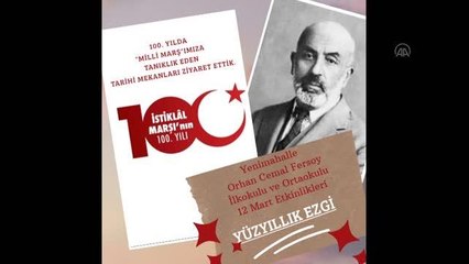Öğrenci ve öğretmenler, İstiklal Marşı'nı yazıldığı ve kabul edildiği tarihi mekanlarda coşkuyla okudu
