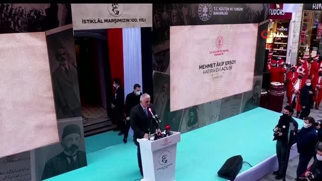 Bakan Ersoy, Mehmet Akif Ersoy Hatıra Evi nin açılışına katıldı