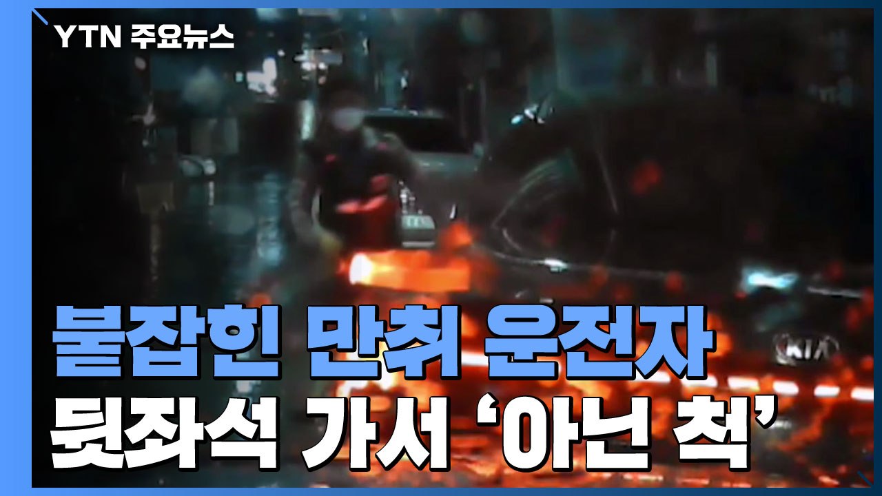 추격전 끝에 체포된 20대 음주 운전자...'뒷좌석 꼼수' 들통 / YTN