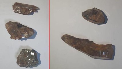 Definecilerin evine yapılan operasyonda 4 milyon liralık painite taşı ele geçirildi