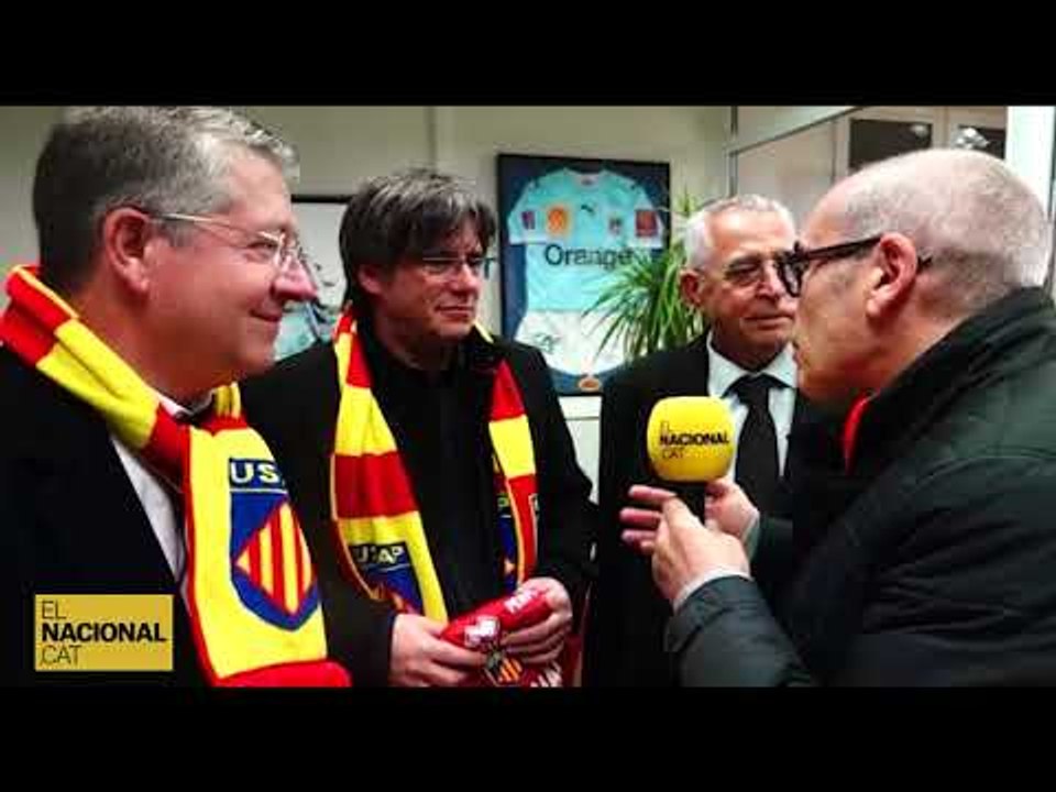 L'iu-Tuber parla en exclusiva amb Carles Puigdemont a la llotja de l'estadi de la USAP
