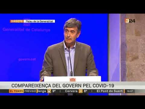 Compareixença consellera Budó i conseller Buch pel coronavirus